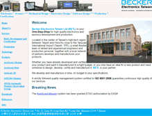 Tablet Screenshot of becker.com.tw